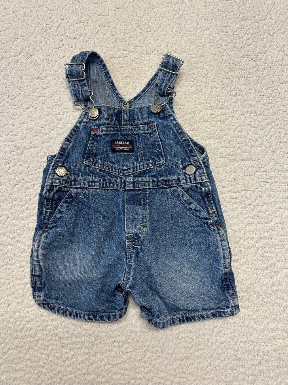 Vintage OshKosh B'Gosh Denim Bib Overall Shorts Medium